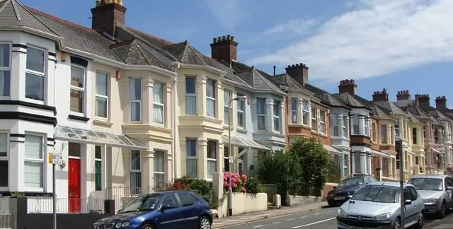 A terrace of Victorian houses in Mutley, Plymouth